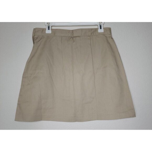 Girls Classroom Uniforms Pleated Tab Scooter Skirt Khaki 14 - Picture 2 of 6